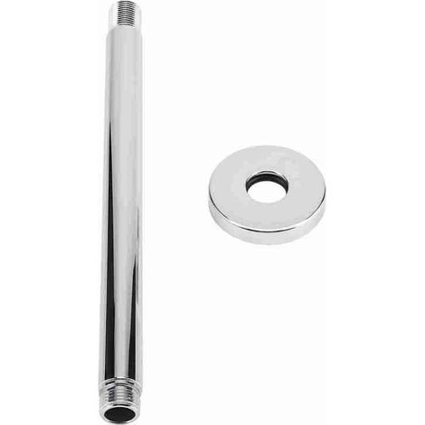 Beyamis Bras de douche rond en acier inoxydable, fixation murale pour pommeau de douche de plafond (25 cm) (1/5)