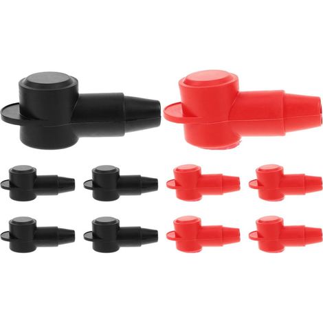 Lot de 10 Couvre-bornes Batterie en Pvc Isolant, Protection Ignifuge pour Bornier D'alimentation, Facile à Remplacer, pour Lieux Publics et Entreprises (1/5)