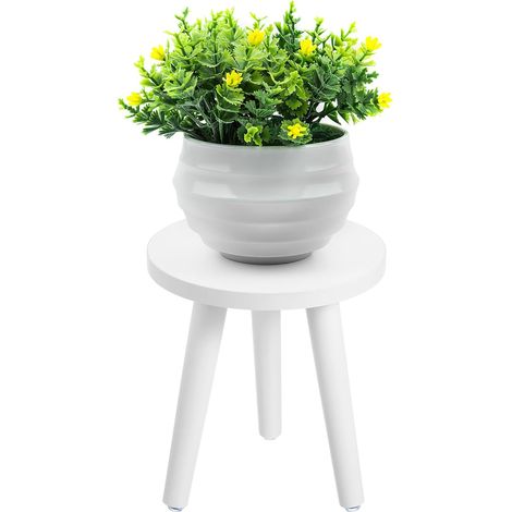 Petit Support De Fleurs En Bois Massif Décorations Support En Bois Mini Jardinières Petite Plante Se Tenir Sous Le Panier À Plantes Étagère À Fleurs De Pot De (1/5)