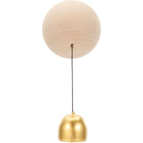 Cloche des Commerçants, Carillon de Porte en Bois à Suspendre, Sonnette de Porte Magnétique, Clochettes, Sonnette en Métal avec Autocollant pour Ouverture de Porte, Ballon (1/5)