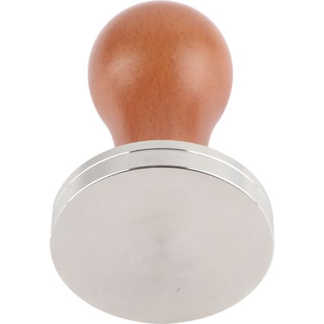 Espresso-Tamper aus Edelstahl mit Holzgriff, 58 mm flacher Boden, manuelles Presswerkzeug für Baristas, 1 Stück (1/5)