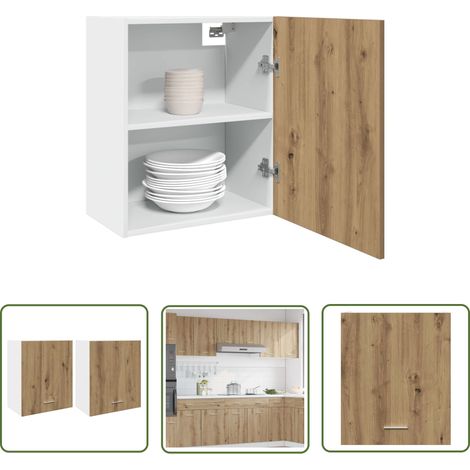 vidaXL Hängeschränke 2 Stk. Artisan-Eiche 50x31x60 cm Holzwerkstoff (1/5)