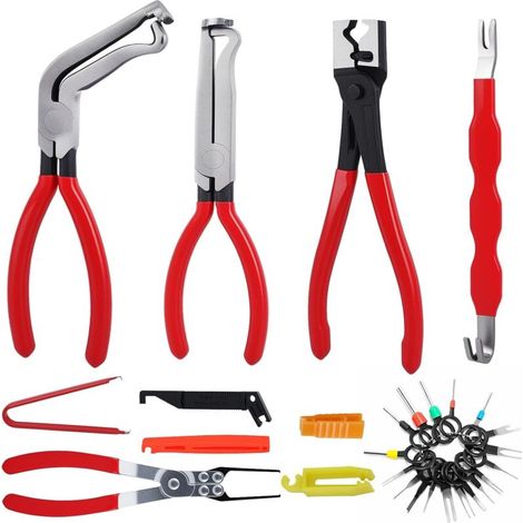 4 pinces de déconnexion électrique pour voitures, pince à connecteur électrique automobile à 60 degrés, pince à séparateur de connecteur, pince à collier de serrage avec pince à relais et outil de ret