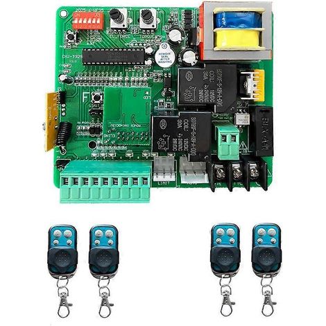 Carte de commande pour moteur de porte coulissante 220 V avec télécommande 433 MHz, module de porte intelligente, contrôleur de moteur de porte électrique (1/5)