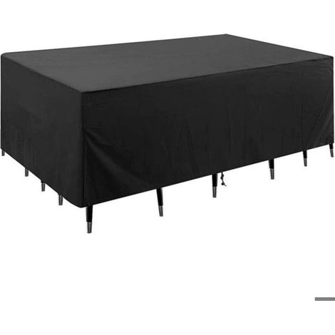 Housse Pour Mobilier De Jardin - 180 x 120 x 74 cm - Imperméable UV - Noir - 1 Pièce (1/5)