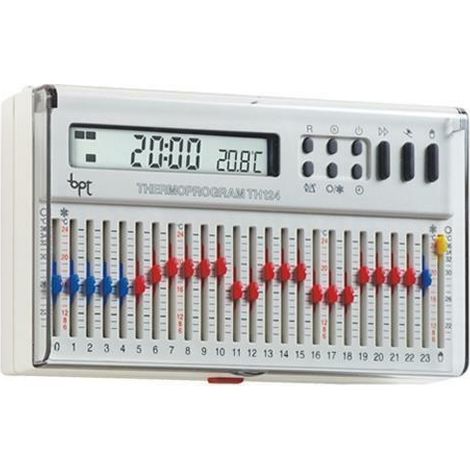 BTP crono termostato digitale giornaliero parete bianco - TH/124-BB - 69403510