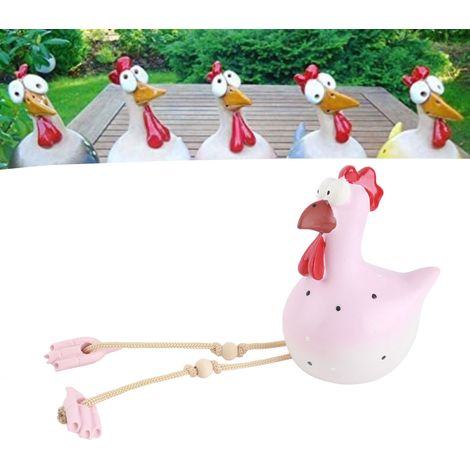 Figura decorativa de gallo, resina blanca, tamaño 8 x 24,5 cm, aprox. 245 g, color uniforme y duradero. (1/5)