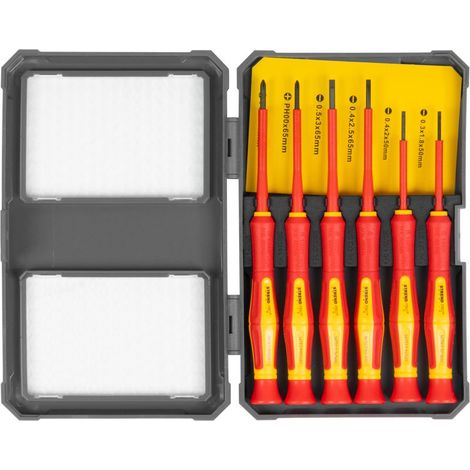 Schraubendrehersatz Strend Pro, VDE 6-teilig, Schlitz + Phillips, Elektriker (1/2)