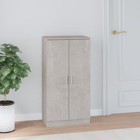 Mueble zapatero madera contrachapada gris hormigón 55x35x108 cm vidaXL (1/5)