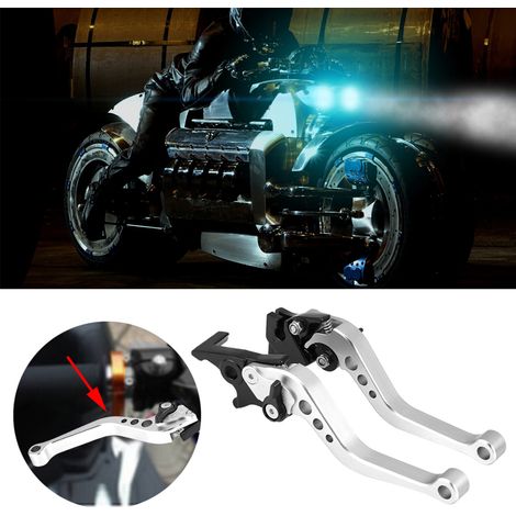 Une paire de leviers de frein à tambour d'embrayage de moto en alliage d'aluminium usinés CNC (1/5)