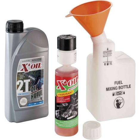 Kit De Démarrage 2 Temps X'oil Pour Tronçonneuse, Composé De: 1 Stabilisant Carburant 250 Ml, 1 Huile Moteur 2 Temps Semi- Synth (1/2)