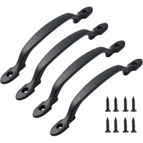 Lot de 4 Poignées de Meuble pour Placard Cuisine Tiroir Porte Armoire Chambre Longueur 158 mm avec Vis (1/3)