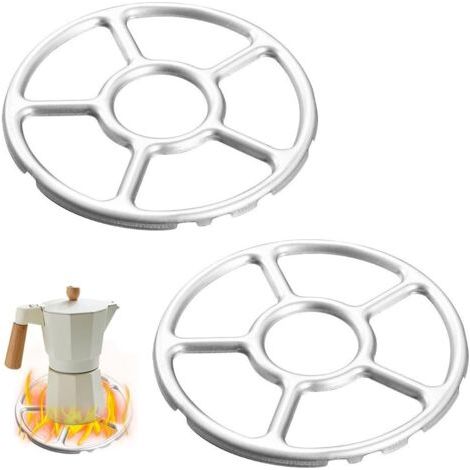 2 Pièces Réducteur Gaz En Métal Pour Plaque De Cuisson - 15.5Cm Diagonale - Support Universel Pour Carafes Et Petits Récipient (1/5)