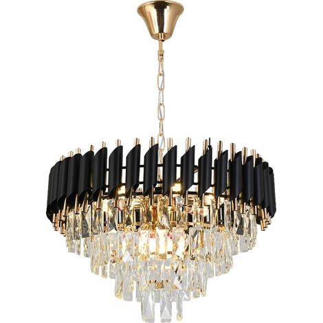 Chandelier, Design en Cristal Moderne, Style Monté au Plafond, HQ-7102-H-D55, Pas d'ampoule (1/2)