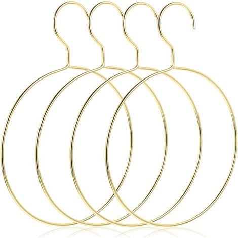 Lot de 4 anneaux porte-ceintures et foulards – Organisation pratique de penderie (1/5)