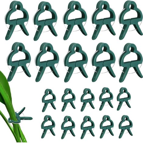 100pcs Clips pour Plantes, Clips de Tomates, Clips de Support pour Plantes, Planter de Clips Tomates de Jardin, Pinces à Plantes Réutilisable Attache Tomate (50 Grandes + 50 Petits)