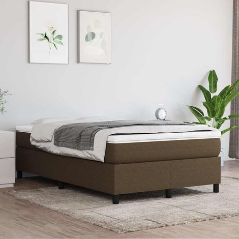 Sommier à ressorts de lit - Sommier pour Adulte et Enfant - Marron foncé 120x200 cm Tissu BV159568 - BonneVie (1/5)