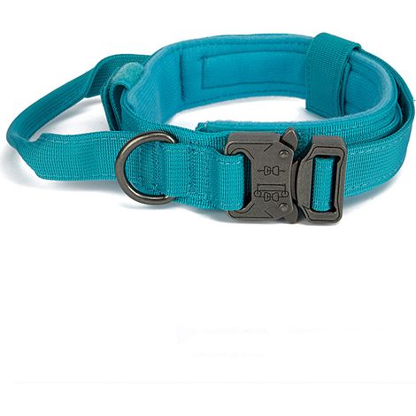 1 Collier chien, nylon haute densité, poignée de contrôle, armature métallique, fermoir rapide, taille moyenne à grande (1/5)