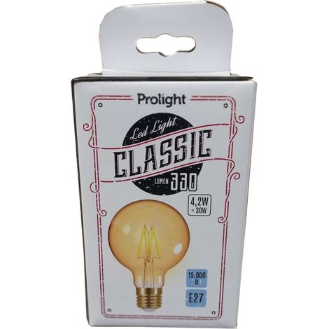 AMP LED VINT G80 E27 4.2W 330LM DONT 0.10 DEEE GLOBE PROLIGHT 600200360