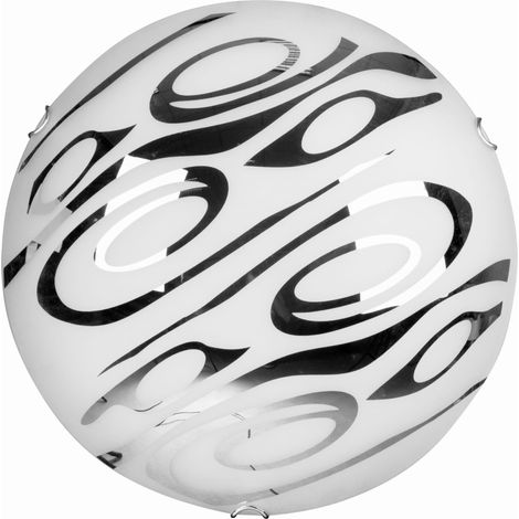 Plafoniera Candellux Edgar tonda 40cm vetro cromo 2xE27 (1/2)