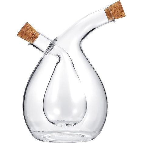 Bouteille En Verre Pour Huile Et Vinaigre - Verre Borosilicaté Haute Résistance - Bouchon En Liège Naturel - Usage Cuisine Maison Et Professionnel - 1 Pièce (1/5)