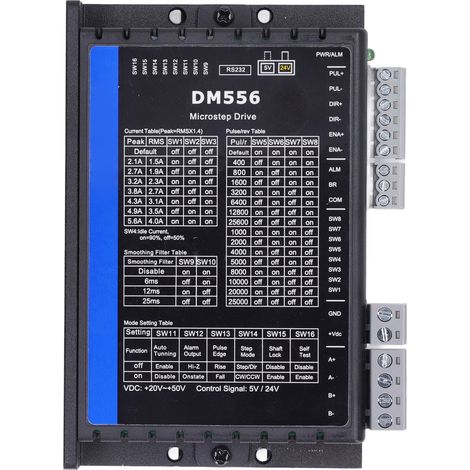Pilote pas à pas numérique 2 phases, contrôleur moteur 8 niveaux de courant, 16 micro-pas, 20-50VDC (1/5)