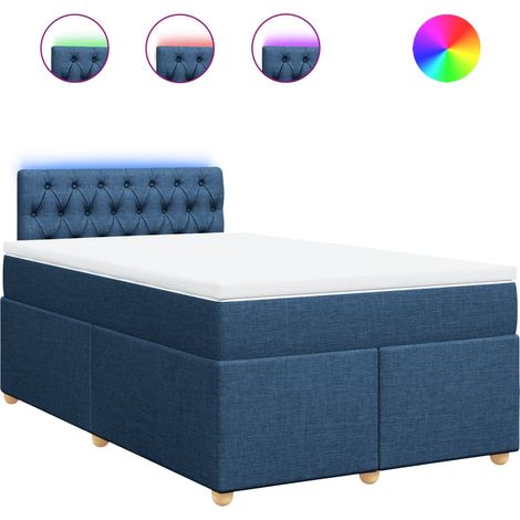 Maison Exclusive - Giroletto a Molle con Materasso Blu 120x190 cm in Tessuto