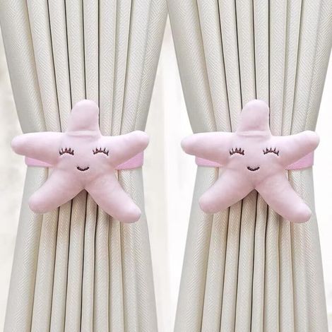 Lot de 2 embrasses de rideaux à motifs de dessins animés pour la décoration de chambre d'enfant (1/5)