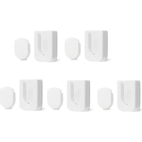 Support Mural Télécommande - Magnétique Auto-Adhésif - Pour TV Ventilateur Climatiseur - Blanc - 5 Pièces (1/4)