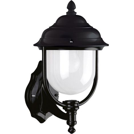 Aplique de pared clásico KEO E27 42 W IP44 Negro (1/4)