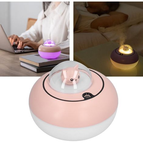 Niedlicher Luftbefeuchter für Haustiere, leise, mit LED-Nachtlicht, großem 300-ml-Fassungsvermögen, Ultraschall-Duftdiffusor, USB-betrieben. (1/5)