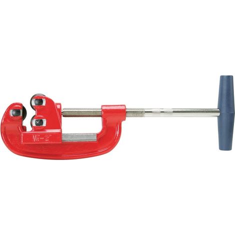 Ks Tools – Coupe-tube fer pour plomberie – Acier spécial – Coupe nette 1/8' à 2' – Poignée en T pour transmission optimale