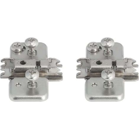 Cyclingcolors – Embase en croix type BLUM 174H7100E – Acier – Vis spéciales et douilles prémontées – Réglage hauteur ±2mm – Pour pose encloisonnée (1/2)