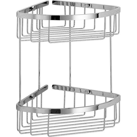 Lineabeta - Receveur de douche d'angle avec 2 étagères en acier