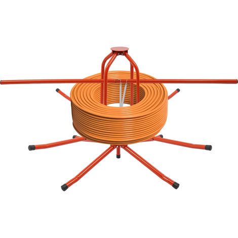 【Chauffage et ventilation】Dérouleur Tuyau Chauffage au Sol 16-32 mm, Dérouleur Réglable 5 Positions, Réglable, Pliable, Charge 200 kg, Double Roulement, Pliable avec Sac de Transport (1/5)