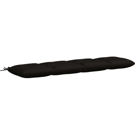 Coussin de banc VIANEN 100 % polyester Noir 180 x 40 x 12 cm - vidaXL