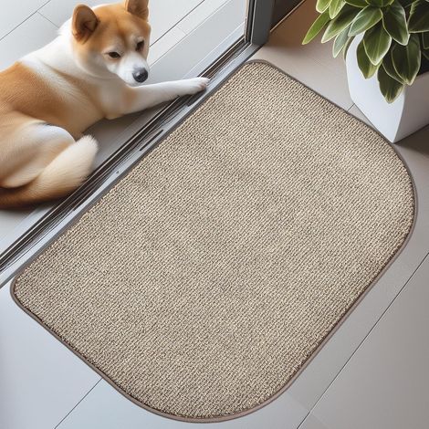 1 halbkreisförmige Fußmatte 60 x 90 cm, rutschfest, aus Polyester, maschinenwaschbar, für Eingangsbereich, Küche und Badezimmer (1/5)