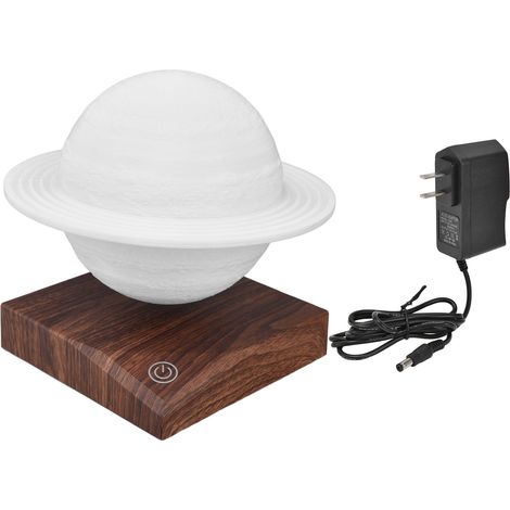 Lampe LED Saturne flottante lévitation magnétique 3D, veilleuse 3 modes couleur, 100-240V USA (1/5)