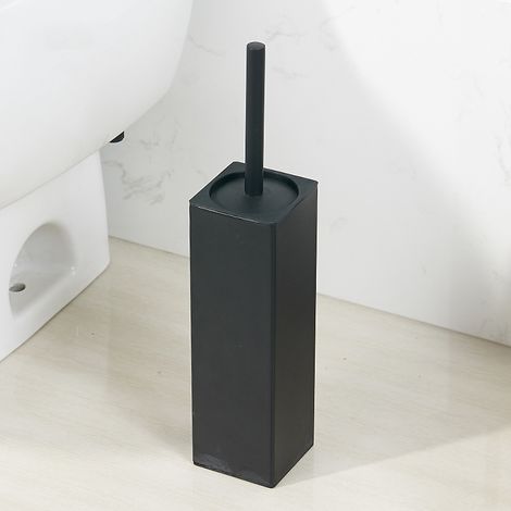 Brosse WC et Support, Support de Brosse WC en Silicone, Brosse carrée pour Le Nettoyage de la Salle de Bain (1/5)