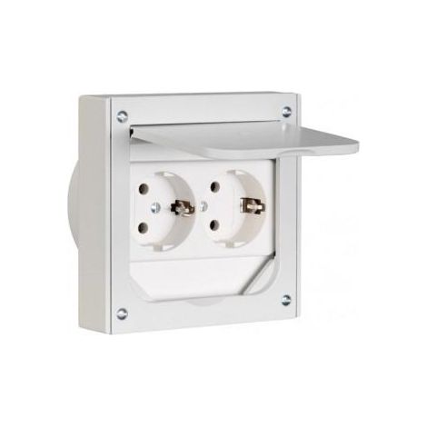Abl Sursum Floor Stopontact Avec Pombders 2 Fold - 16A 230V - Gray