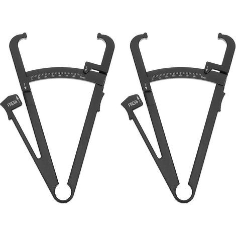 Stück Hand-Hautfaltenmessgerät zur Körperfettmessung für Männer und Frauen-16.5X10CM-Black (1/3)