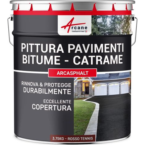 Vernice per asfalto - ARCASPHALT - 3,75 kg (fino a 7,5 m² in 2 strati) Rosso Tennis - ARCANE INDUSTRIES (1/5)