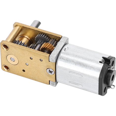 Mini micromoteur à engrenages métalliques N20 DC12V à réduction de vitesse, rotation horaire/antihoraire, 16 tr/min (1/5)