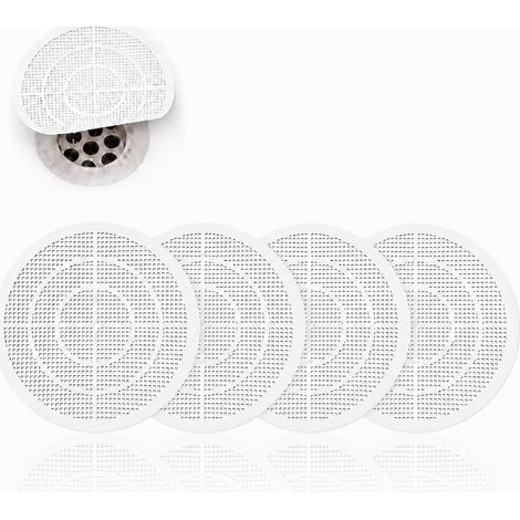 4PCS Tamis de Vidange de Douche, Filtre à Cheveux et Passoire Drain en Polypropylène pour Salle de Bain, Lavabo, Baignoire et Cuisine, Protection des Canalisations, Durable et Facile à Nettoyer (1/5)