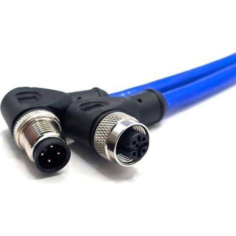 Mueller Electric C4BD81M005 Connettore per sensore o attuatore M12 Spina angolata, Presa angolata 5 m Numero di poli: 4