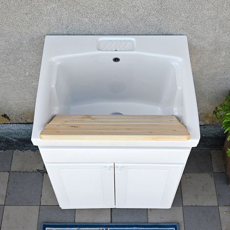 Mobile lavatoio da esterno in ceramica 60x50 NILO PLUS e Asse di Lavaggio