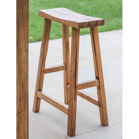 Garden Trading St Mawes Wooden Teak Bar Stool Seat Chair Outdoor Indoor (1/2)