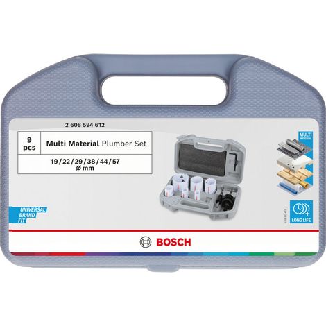 Bosch Lochsägen-Set mit Gewinde Multi Material, 19 22 29 38 44 57 x 40 mm