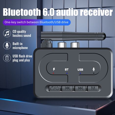 Bluetooth 6.0 Kfz-Adapter mit Audioverstärker  Universeller Funkempfänger und hochwertige Antenne