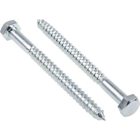Vis tire-fond, 12mm x 150mm, en Acier ( Prix pour Sachet de 10 )